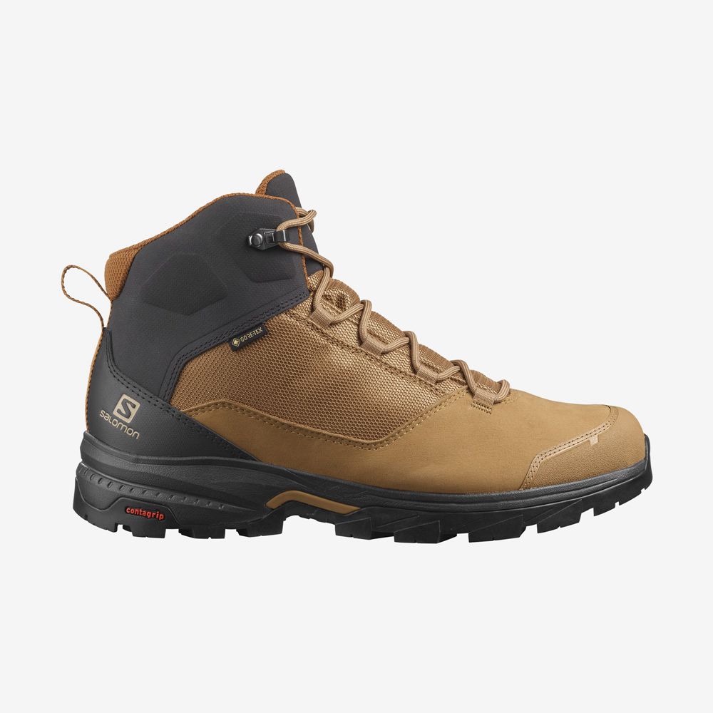 Salomon Singapore Mens Hiking Boots - OUTWARD GORE-TEX Brown | 23501-ZAQI